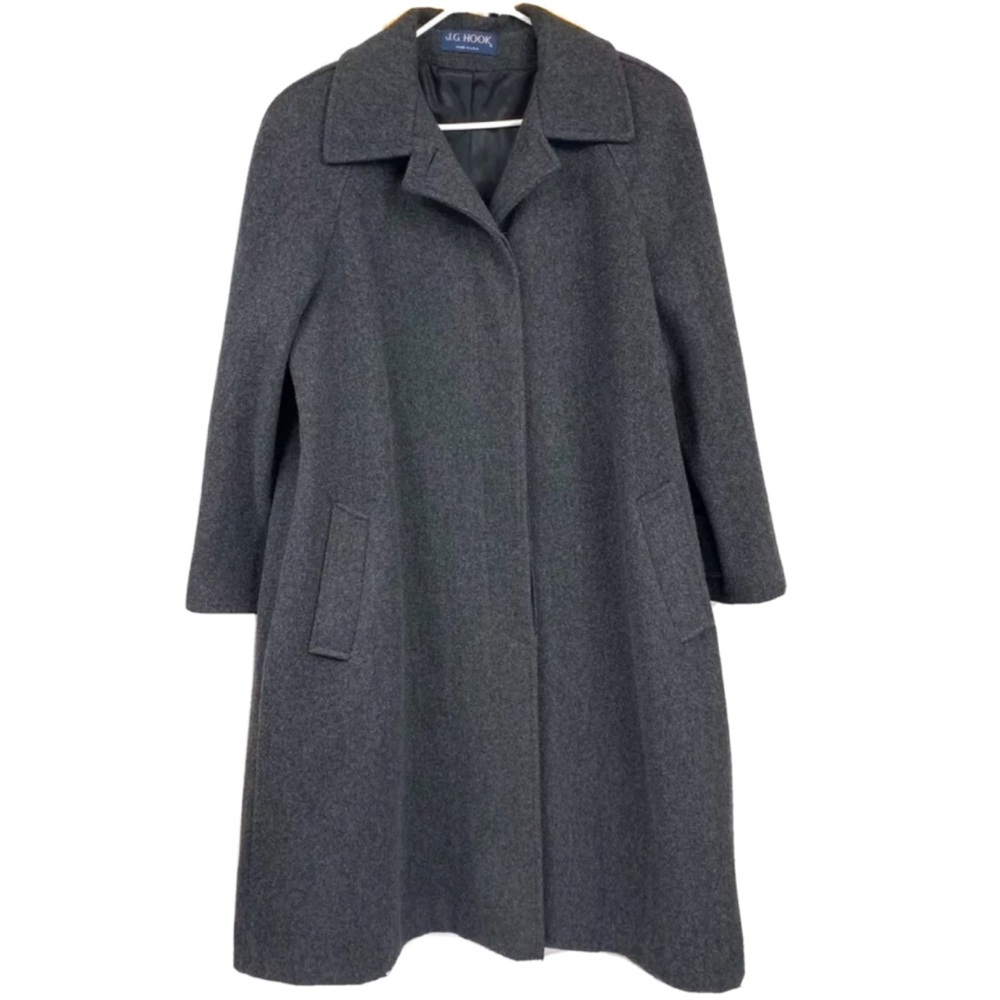J.G. Hook 100% Wool Long Coat USA Union Made XL